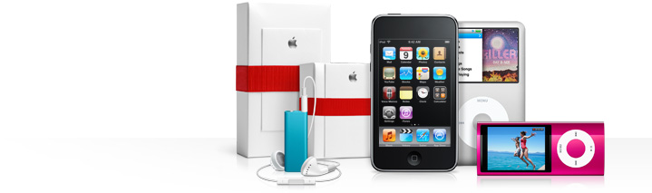 iPods with gift wrap boxes